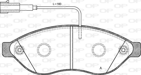 Open Parts BPA1237.12 - Гальмівні колодки, дискові гальма autozip.com.ua