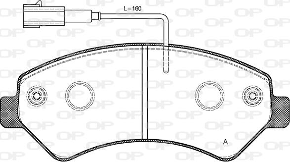 Open Parts BPA1275.12 - Гальмівні колодки, дискові гальма autozip.com.ua