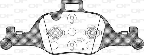 Open Parts BPA1740.00 - Гальмівні колодки, дискові гальма autozip.com.ua
