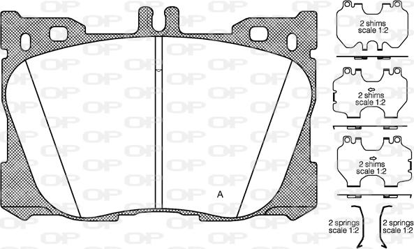 Open Parts BPA1705.00 - Гальмівні колодки, дискові гальма autozip.com.ua