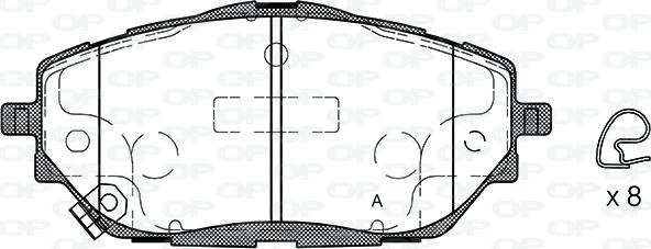 Open Parts BPA1786.02 - Гальмівні колодки, дискові гальма autozip.com.ua