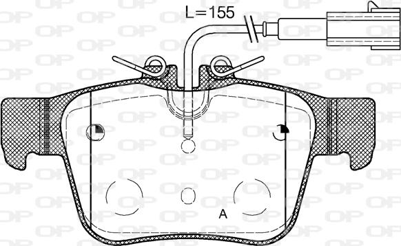 Open Parts BPA1722.02 - Гальмівні колодки, дискові гальма autozip.com.ua