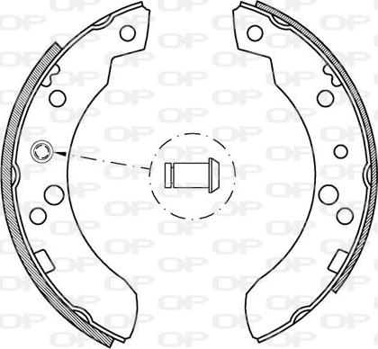 Open Parts BSA2049.00 - Комплект гальм, барабанний механізм autozip.com.ua