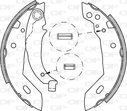 Open Parts BSA2041.00 - Комплект гальм, барабанний механізм autozip.com.ua