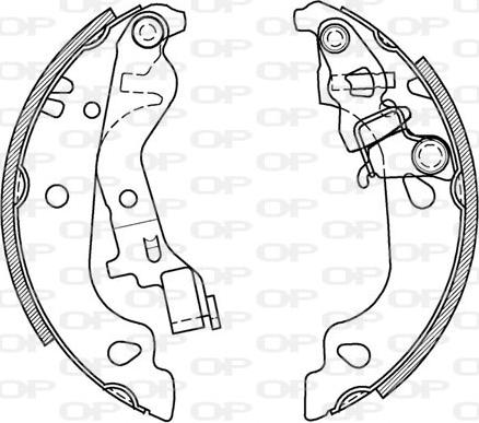 Open Parts BSA2043.00 - Комплект гальм, барабанний механізм autozip.com.ua