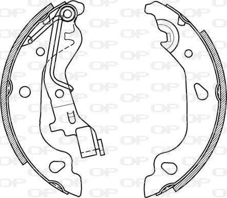 Open Parts BSA2042.00 - Комплект гальм, барабанний механізм autozip.com.ua