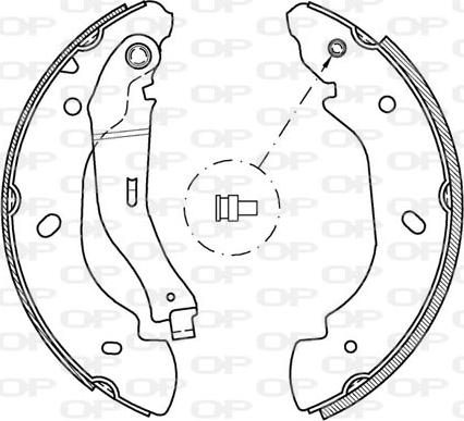 Open Parts BSA2047.00 - Комплект гальм, барабанний механізм autozip.com.ua