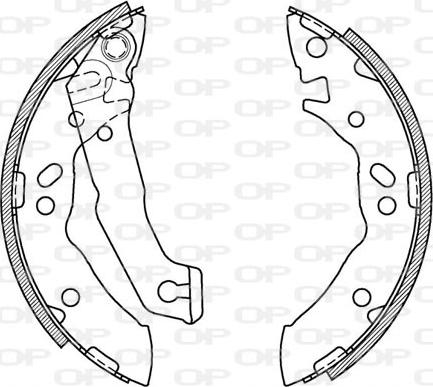 Open Parts BSA2055.00 - Комплект гальм, барабанний механізм autozip.com.ua