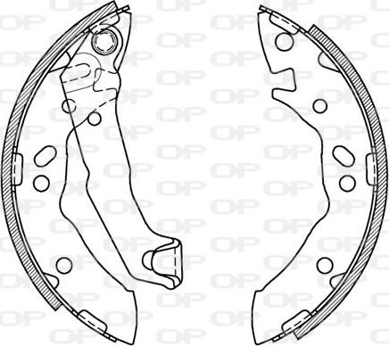 Open Parts BSA2056.00 - Комплект гальм, барабанний механізм autozip.com.ua