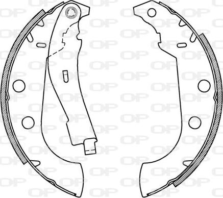 Open Parts BSA2064.00 - Комплект гальм, барабанний механізм autozip.com.ua