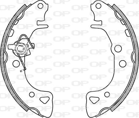 Open Parts BSA2060.00 - Комплект гальм, барабанний механізм autozip.com.ua