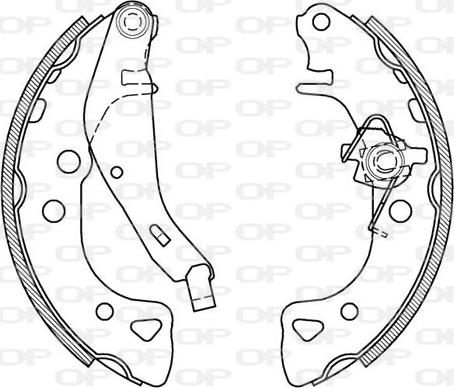 Open Parts BSA2061.00 - Комплект гальм, барабанний механізм autozip.com.ua