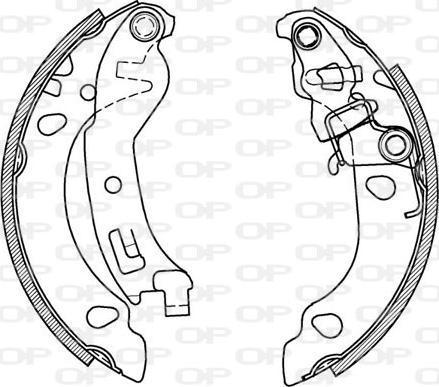 Open Parts BSA2068.00 - Комплект гальм, барабанний механізм autozip.com.ua