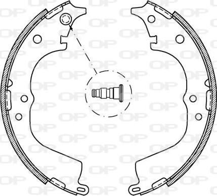 Open Parts BSA2063.00 - Комплект гальм, барабанний механізм autozip.com.ua