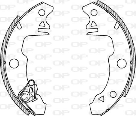 Open Parts BSA2005.00 - Комплект гальм, барабанний механізм autozip.com.ua