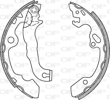 Open Parts BSA2008.00 - Комплект гальм, барабанний механізм autozip.com.ua