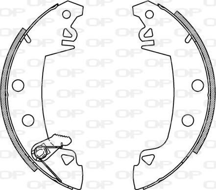 Open Parts BSA2003.00 - Комплект гальм, барабанний механізм autozip.com.ua