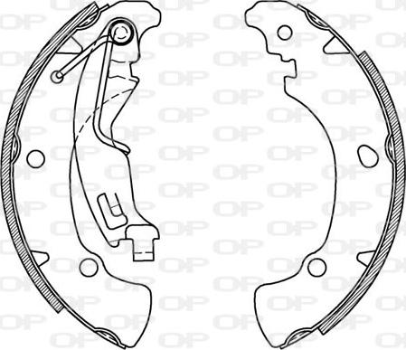 Open Parts BSA2010.00 - Комплект гальм, барабанний механізм autozip.com.ua