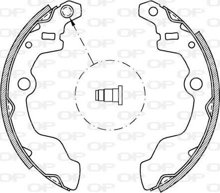 Open Parts BSA2018.00 - Комплект гальм, барабанний механізм autozip.com.ua