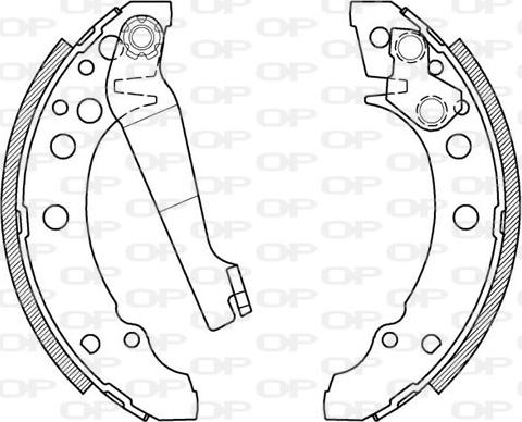 Open Parts BSA2013.00 - Комплект гальм, барабанний механізм autozip.com.ua