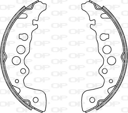 Open Parts BSA2017.00 - Комплект гальм, барабанний механізм autozip.com.ua