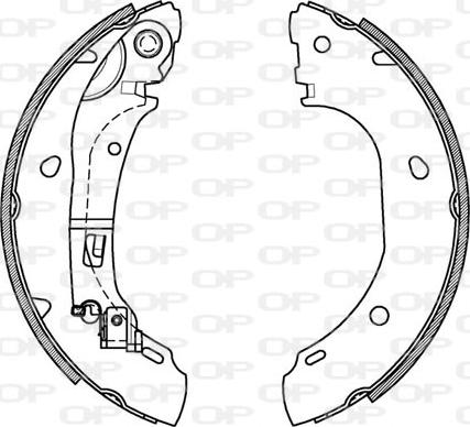 Open Parts BSA2086.00 - Комплект гальм, барабанний механізм autozip.com.ua