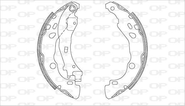 Open Parts BSA2080.00 - Комплект гальм, барабанний механізм autozip.com.ua