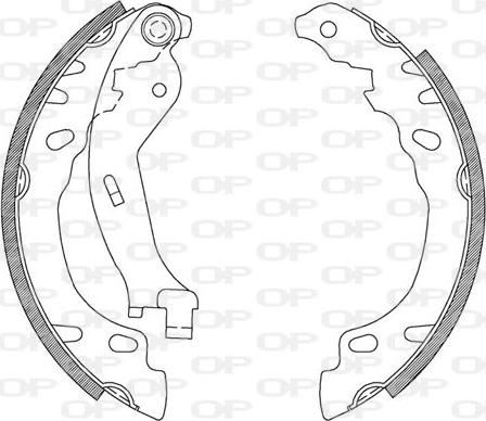 Open Parts BSA2083.00 - Комплект гальм, барабанний механізм autozip.com.ua