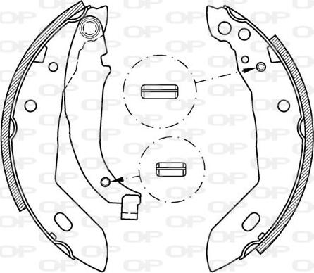 Open Parts BSA2030.00 - Комплект гальм, барабанний механізм autozip.com.ua