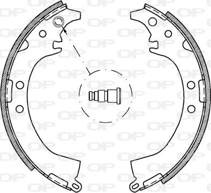 Open Parts BSA2031.00 - Комплект гальм, барабанний механізм autozip.com.ua