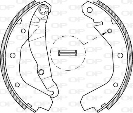 Open Parts BSA2038.00 - Комплект гальм, барабанний механізм autozip.com.ua