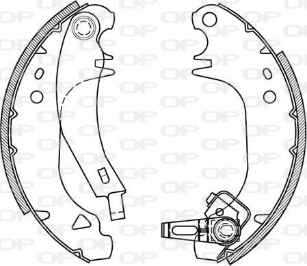 Open Parts BSA2025.00 - Комплект гальм, барабанний механізм autozip.com.ua