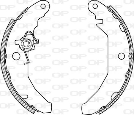 Open Parts BSA2028.00 - Комплект гальм, барабанний механізм autozip.com.ua