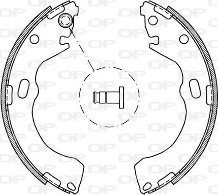 Open Parts BSA2075.00 - Комплект гальм, барабанний механізм autozip.com.ua