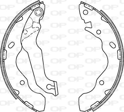 Open Parts BSA2071.00 - Комплект гальм, барабанний механізм autozip.com.ua