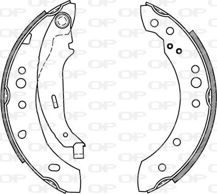 Open Parts BSA2078.00 - Комплект гальм, барабанний механізм autozip.com.ua