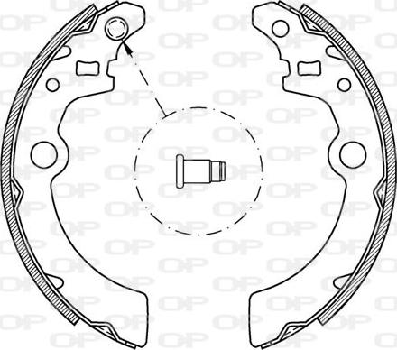 Open Parts BSA2073.00 - Комплект гальм, барабанний механізм autozip.com.ua