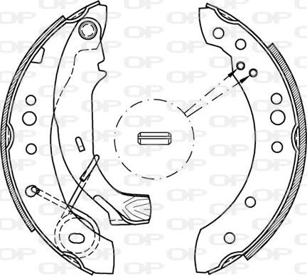 Open Parts BSA2077.00 - Комплект гальм, барабанний механізм autozip.com.ua