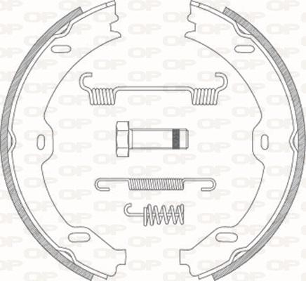 Open Parts BSA2190.00 - Комплект гальм, барабанний механізм autozip.com.ua