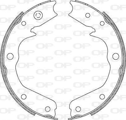 Open Parts BSA2191.00 - Комплект гальм, барабанний механізм autozip.com.ua