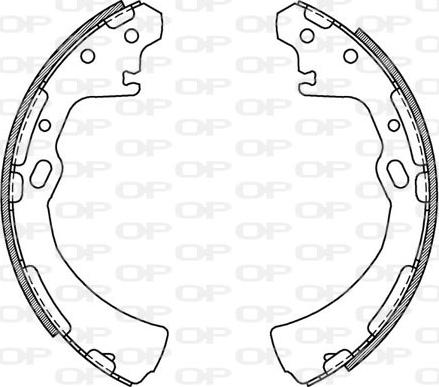 Open Parts BSA2144.00 - Комплект гальм, барабанний механізм autozip.com.ua