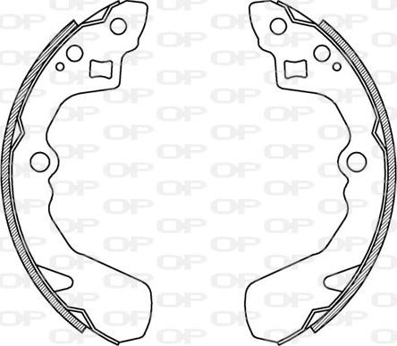 Open Parts BSA2145.00 - Комплект гальм, барабанний механізм autozip.com.ua