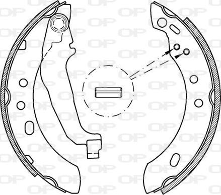 Open Parts BSA2146.00 - Комплект гальм, барабанний механізм autozip.com.ua