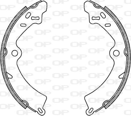 Open Parts BSA2140.00 - Комплект гальм, барабанний механізм autozip.com.ua