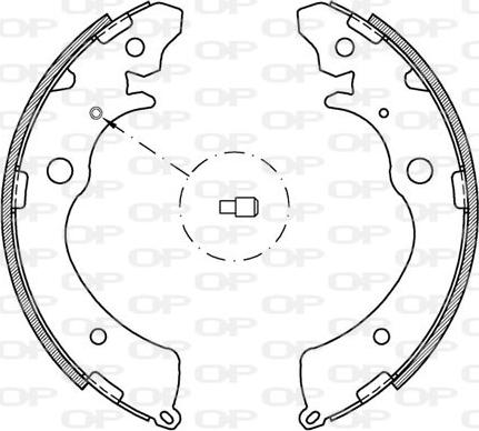 Open Parts BSA2143.00 - Комплект гальм, барабанний механізм autozip.com.ua