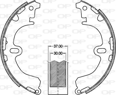 Open Parts BSA2142.00 - Комплект гальм, барабанний механізм autozip.com.ua