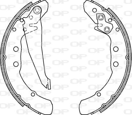 Open Parts BSA2150.00 - Комплект гальм, барабанний механізм autozip.com.ua