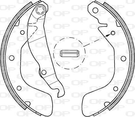 Open Parts BSA2151.00 - Комплект гальм, барабанний механізм autozip.com.ua