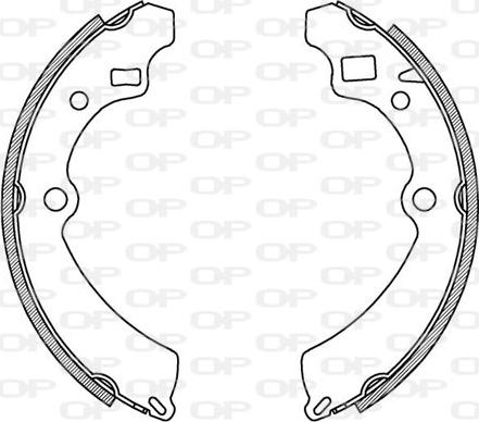 Open Parts BSA2164.00 - Комплект гальм, барабанний механізм autozip.com.ua