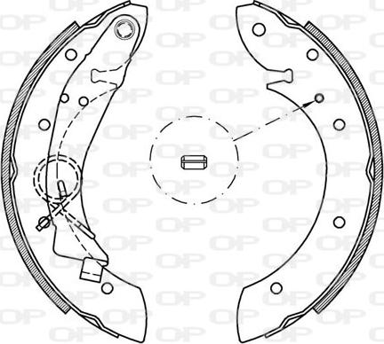 Open Parts BSA2160.00 - Комплект гальм, барабанний механізм autozip.com.ua